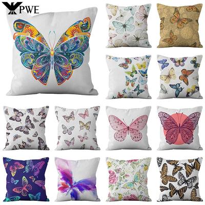 Beautiful Cartoon Butterfly Print Pillowcase Home Living Room Sofa Car  Decorative Pillow Cushion Cover 45*45cm