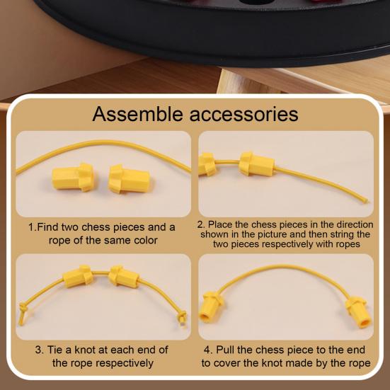 1 Set Kids Rope Untangling Game Twisted Rope Knots Challenge Board