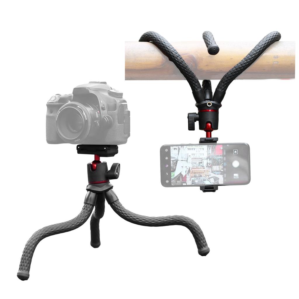 MT 11 Flexible Octopus Tripod Stand 1 4 Inch Screw 2 In 1 Platform Design 360 Degrees Adjustment Ballhead 2kg 4.4lbs