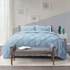 Aoyatex 3PC Pleated Quilt Cover Set Duvet Cover Bedding Set with Pillowcase Bed Cover Set