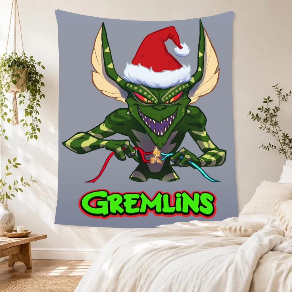 Gremlins Vintage Tapestry Handmade Look Suitable For Balcony Living Room Studio Wall Multipurpose Boho Decor Gift For New Home