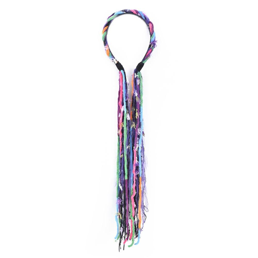 Ethnisch Stil Bohemian Quaste Stirnband Synthetisch Bunt Zöpfe Haarteile für Frauen