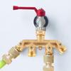 Brass Garden 4 Way Hose Splitter Hose Adapter Ball Valve Water Faucet Valve Connector