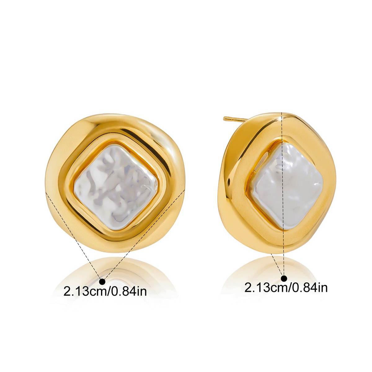 Yori Высококачественная нержавеющая сталь Имитация жемчуга Цветок Полые Серьги Модные Трендовые Водонепроницаемые Ежедневные Украшения Подарок Оптом