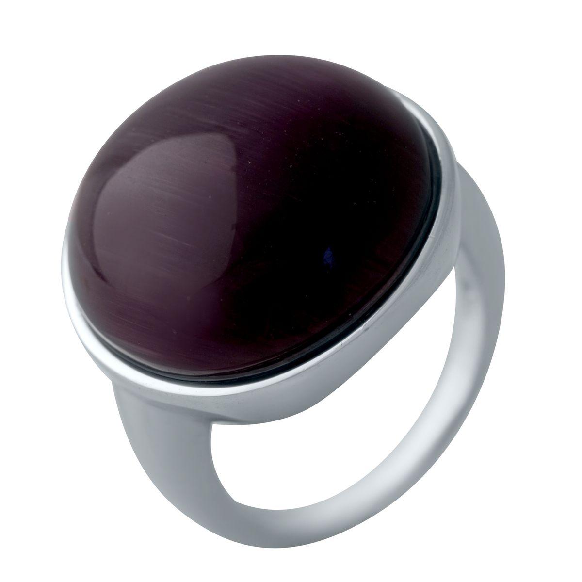 

Срібна каблучка з котячим оком 18.469ct, вага виробу 8,54 гр (2041559) 17.5