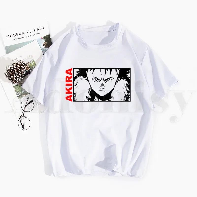 Akira Shotaro Kaneda Motociclista A Cápsula Japão Anime Camisetas Tops Camisetas Homens Mulheres Manga Curta Camiseta Casual Streetwear Engraçado
