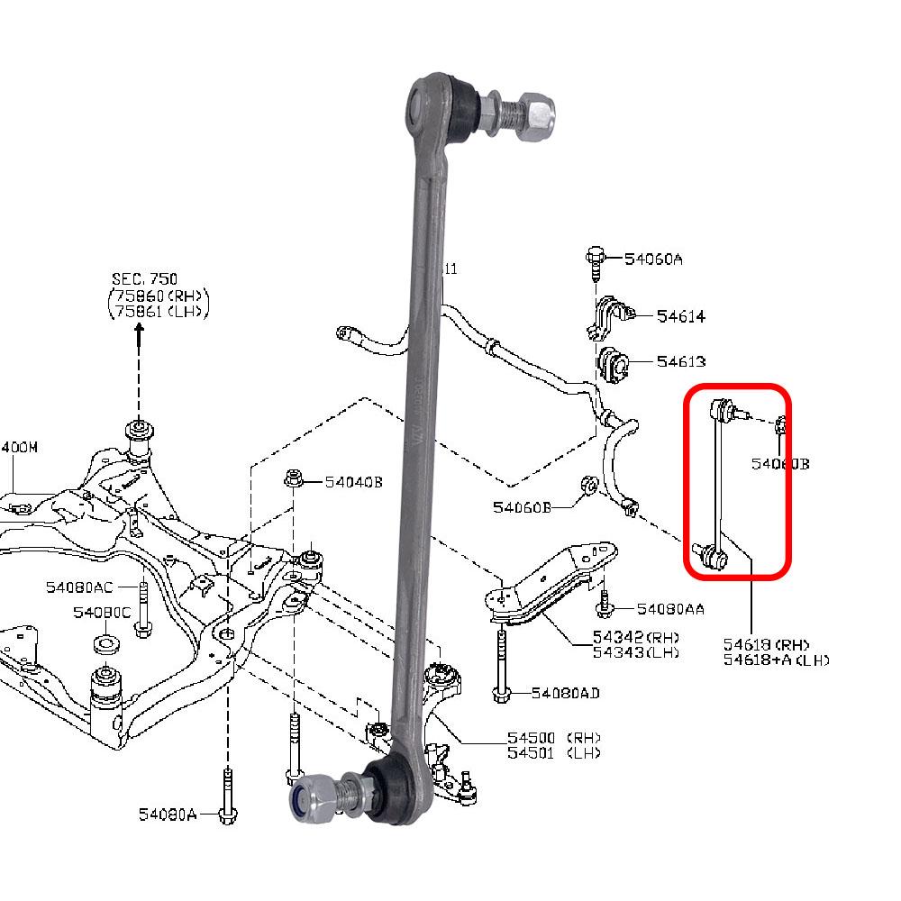 Front Stabilizer Link L/R for NISSAN TEANA L33 2012-2018 L34 2022- MURANO Z51 2011-2015 Z52 2014- Aluminum Sway Bar Link