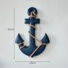 Mediterranean Style Wooden Ship Rudder & Anchor Decorative Hanging Set - Ocean Theme Room Wall Decor Photo Wall Accessories