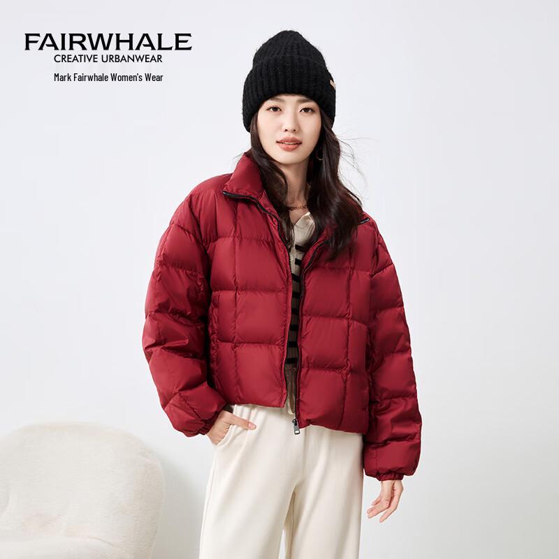

Mark Fairwhale Women s 2025 Winter Short Stand Collar Puffer Down Jacket L (120-140 jin)