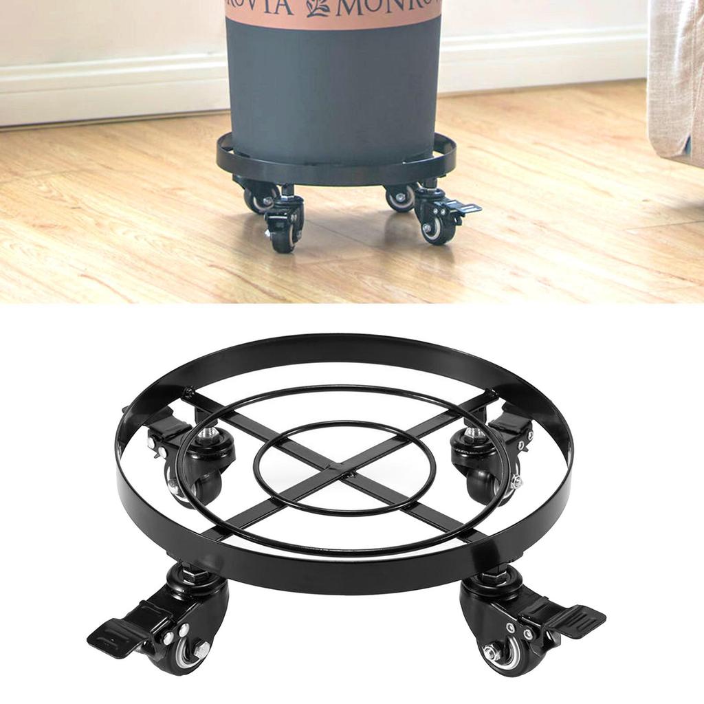 Outdoor Indoor Planter Caddy Mover with Swivel Wheels Round Flower Pot Stand Rack, No Scratches ,