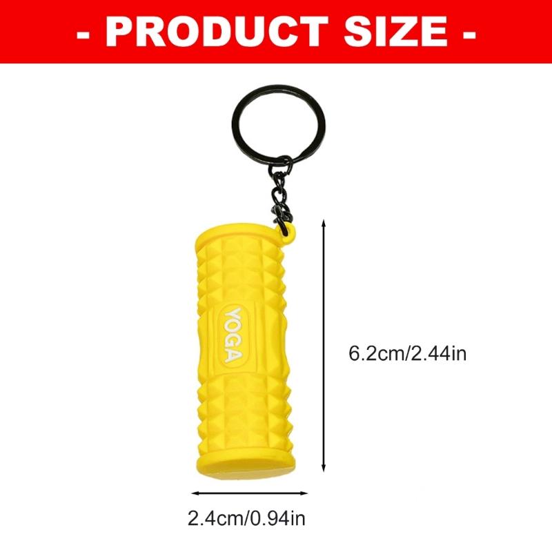 Mini Yoga Schaumstoffrolle Schlüsselanhänger Für Fitnessstudio-Enthusiasten Und Yoga-Liebhaber Robustes PVC-Material Yoga Ausrüstungszubehör