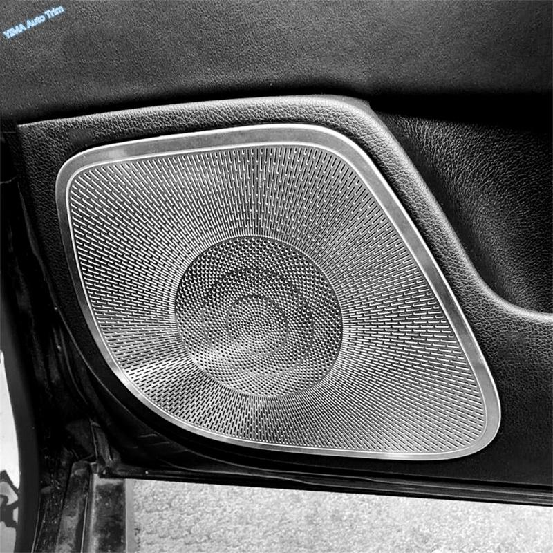 Interior Accessories Inner Door Audio Speaker Loudspeaker Frame horn Decoration Cover Trim Fit For KIA Stinger 2018  -