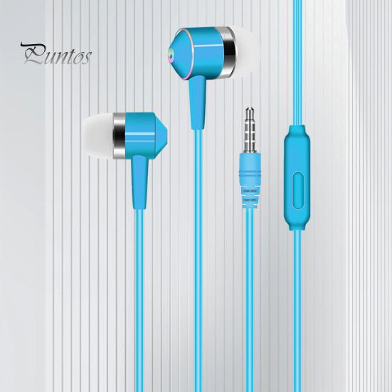 Wired Earphone with Microphone Comfortable Wired Headset Surround Bass Sound In-ear Headphone for Music Call