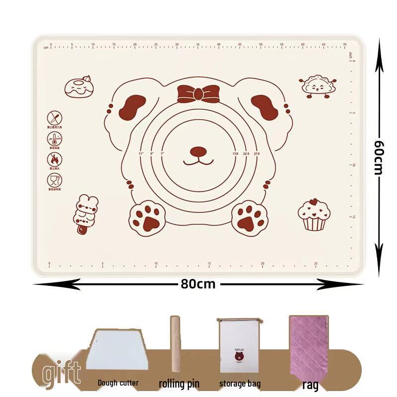 Food-Grade Thickened Silicone Dough Kneading Mat