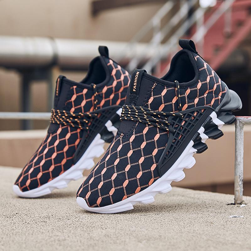 

МОДНЕ ВЗУТТЯ Чоловічі дихаючі спортивні кросівки Спортивне взуття для бігу Відкритий жіночий теніс Тренажер для тренажерного залу 47 помаранчевий