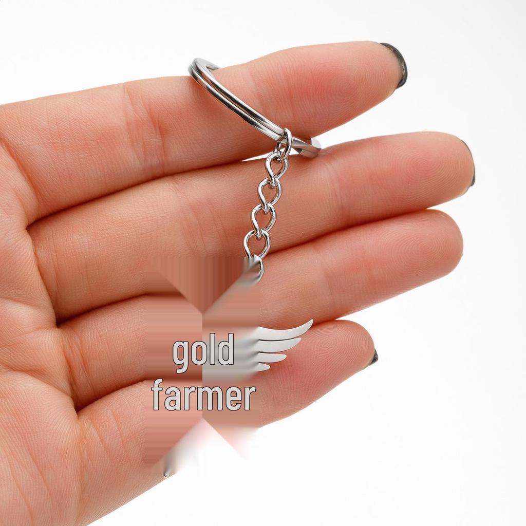Stainless Steel Phoenix Bird Pendant Keychain Ornament