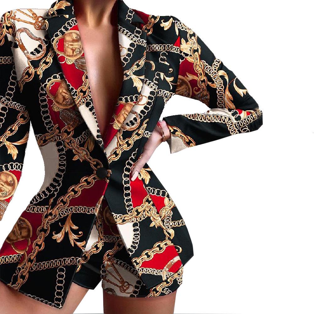 Women's Elegant Autumn/Winter Slim Two-Piece Suit: Short Pants & Top 2024