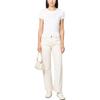 Emporio Armani Solid Color Letter Print Short Sleeve T-Shirt Women tops White 3RTT21-TJKMZ-1100
