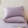 A-class Pure Cotton Solid Color Pillowcase Pair 48x74cm - Skin-Friendly for Home & Hotel Use