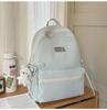 Schoolbag Simple and Versatile Ins Campus Style Backpack Female Solid Color Large Capacity High School Student Schoolbag Travel Computer Backpack