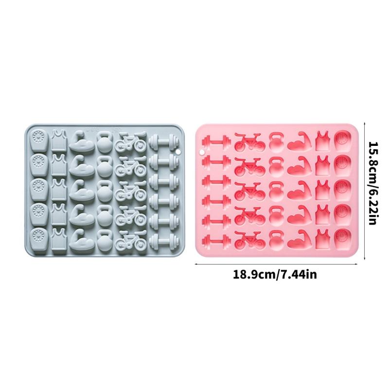 Fitness-Thema Silikon-Backformen 11 Mulden Silikon-Kuchenformen zur Herstellung von Schokoladendesserts, Süßigkeiten und Cocktails