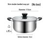 Yoshida Sho 18cm 304 Stainless Steel Double-Handle Soup Pot