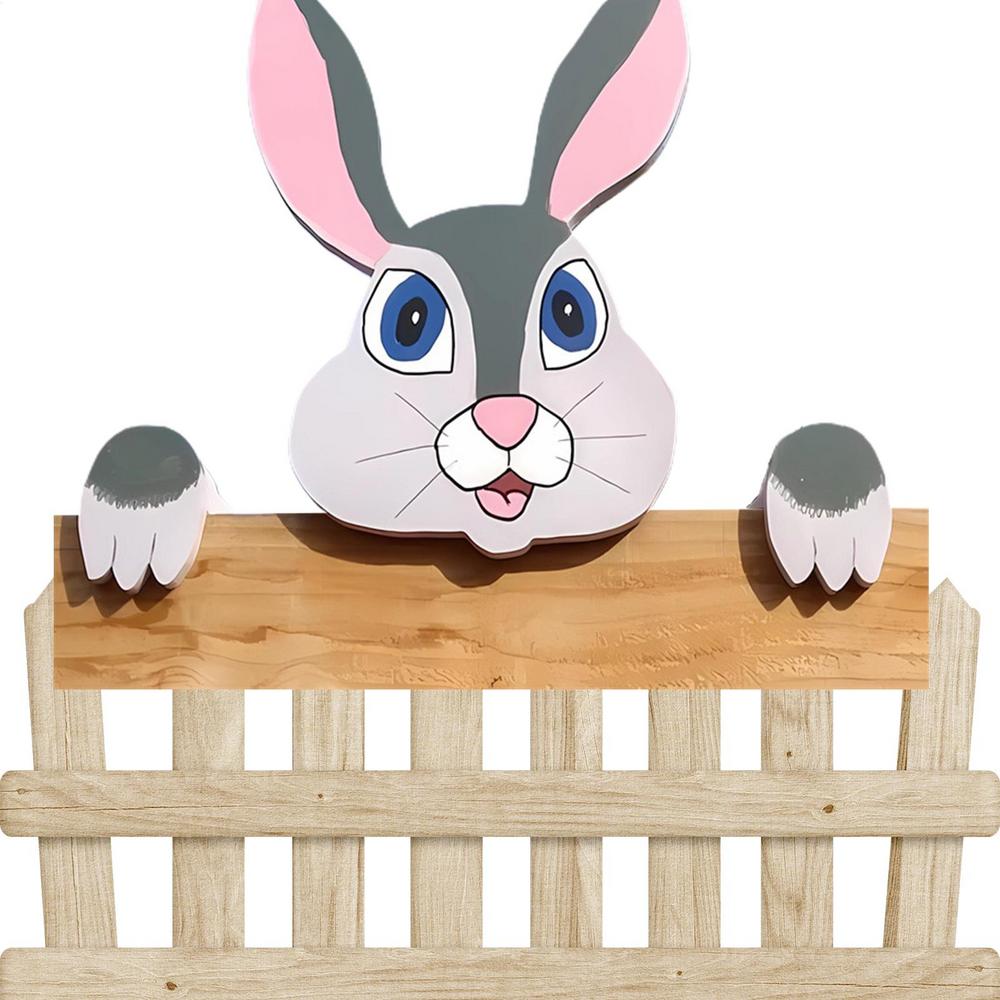 Fence Peeker Patio Peeping Sign Wooden Fence Signs Novelty Animal Peeking Courtyard Decor For Backyard Porch Patio