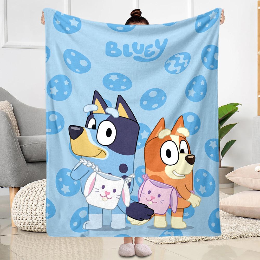 Bluey Friends Adventure Blanket Soft Warm Cozy Perfect for Sofa Office Livingroom Four Seasons Universal Modern Gifts For Family Or Friends