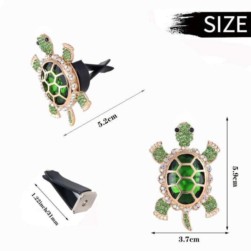 1pc Crystal shiny cute Turtle Air Outlet Decorations Car Air Conditioner Air Vent Personalized Interior Decoration Accessories