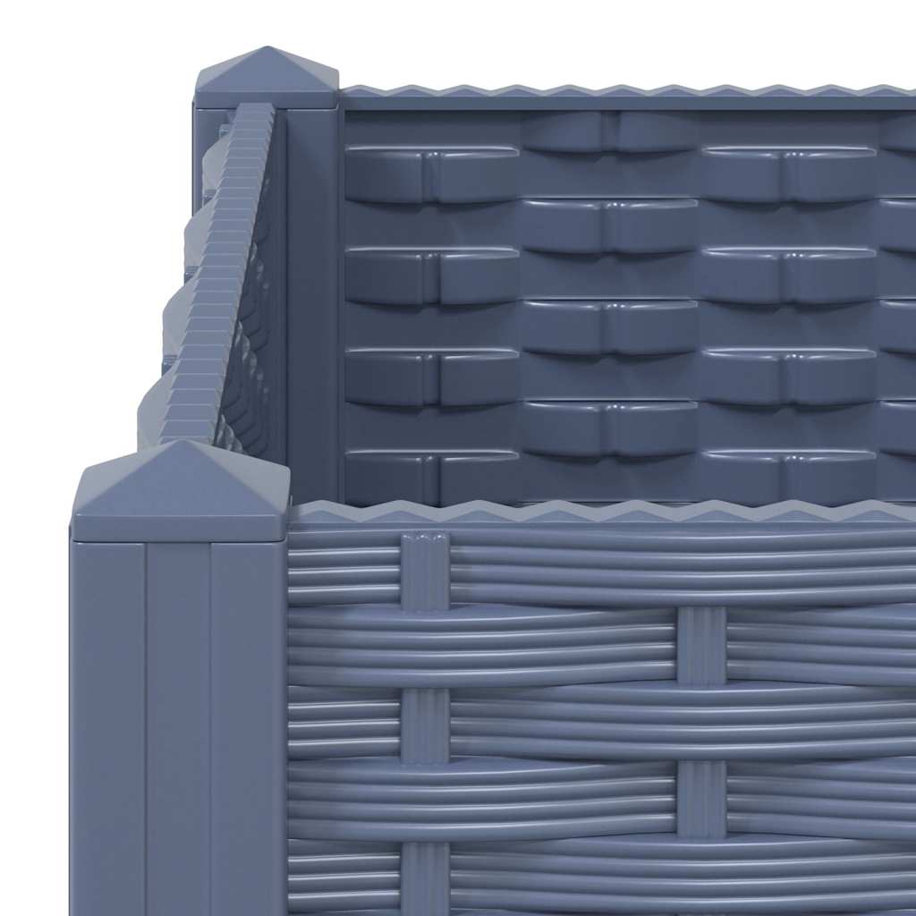 Raised Garden Bed 120 x 40 x 23 cm Polypropylene