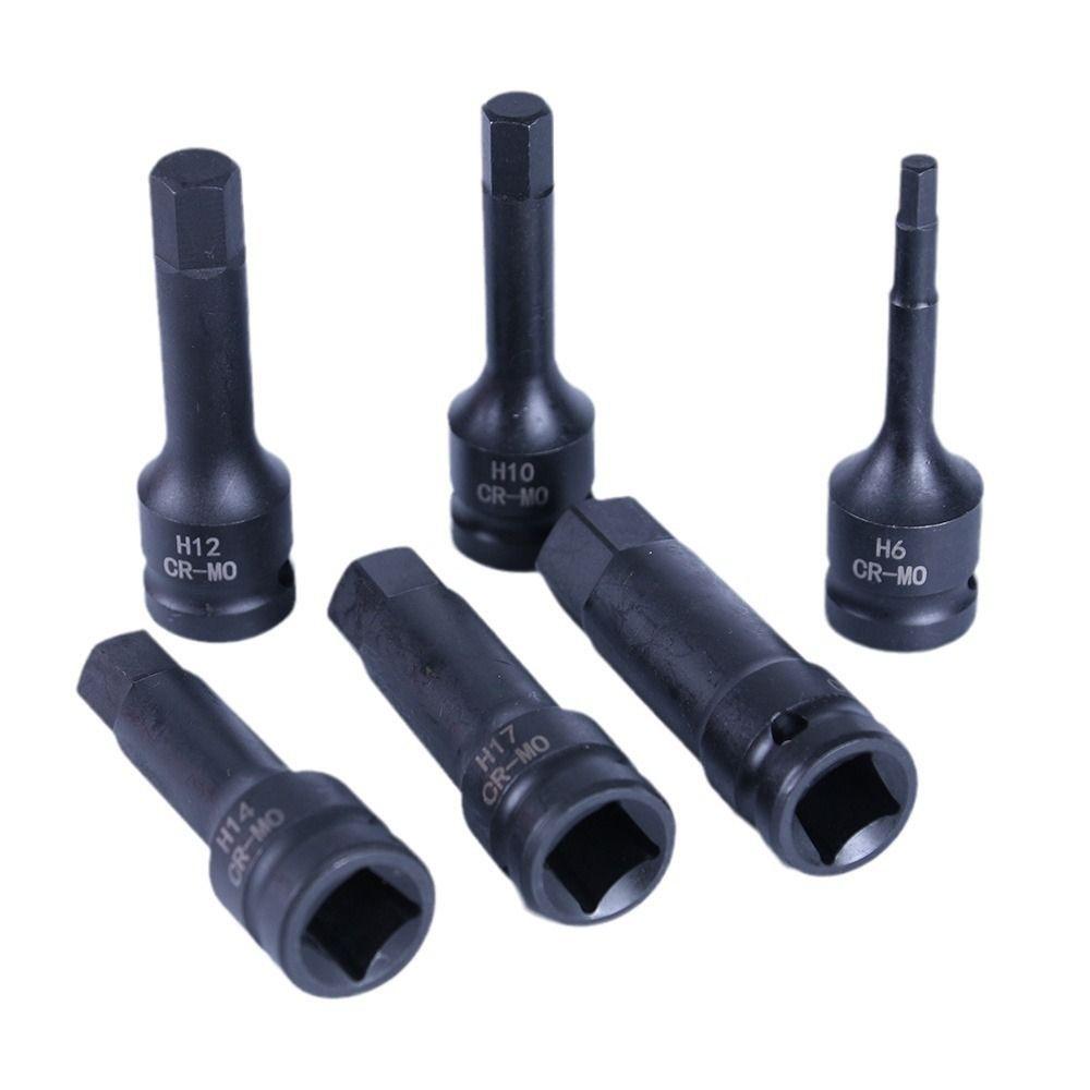 10PCS Interface 12.7mm Inner Hexagonal Sleeve 1/2 Hexagon Socket Durable Wrench Socket  For Repair