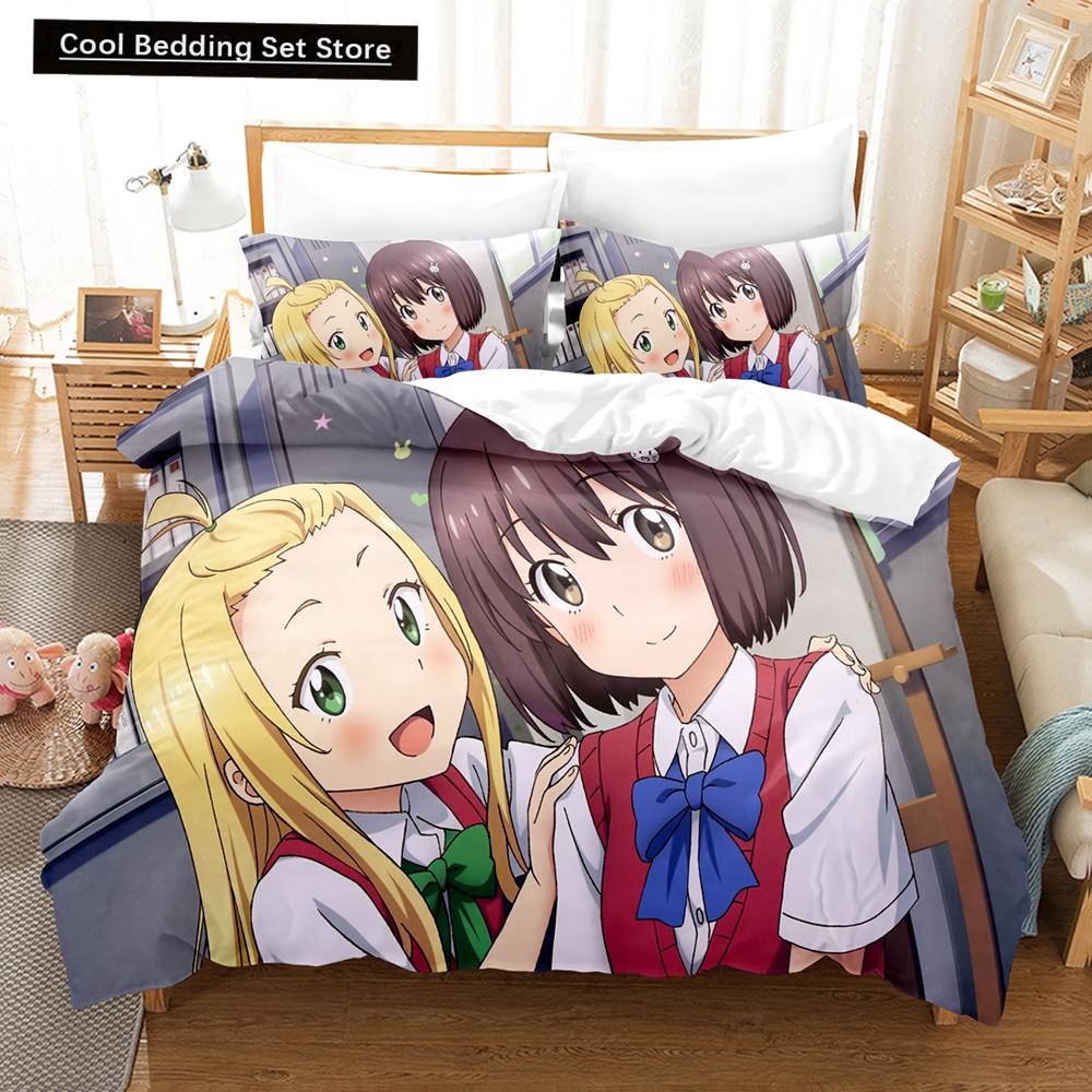 

3D-принт Аниме Девушки У этого арт-клуба проблема Комплекты постельного белья Пододеяльник с наволочкой Твин Полный комплект постельного белья Queen King EU single(135x200cm)