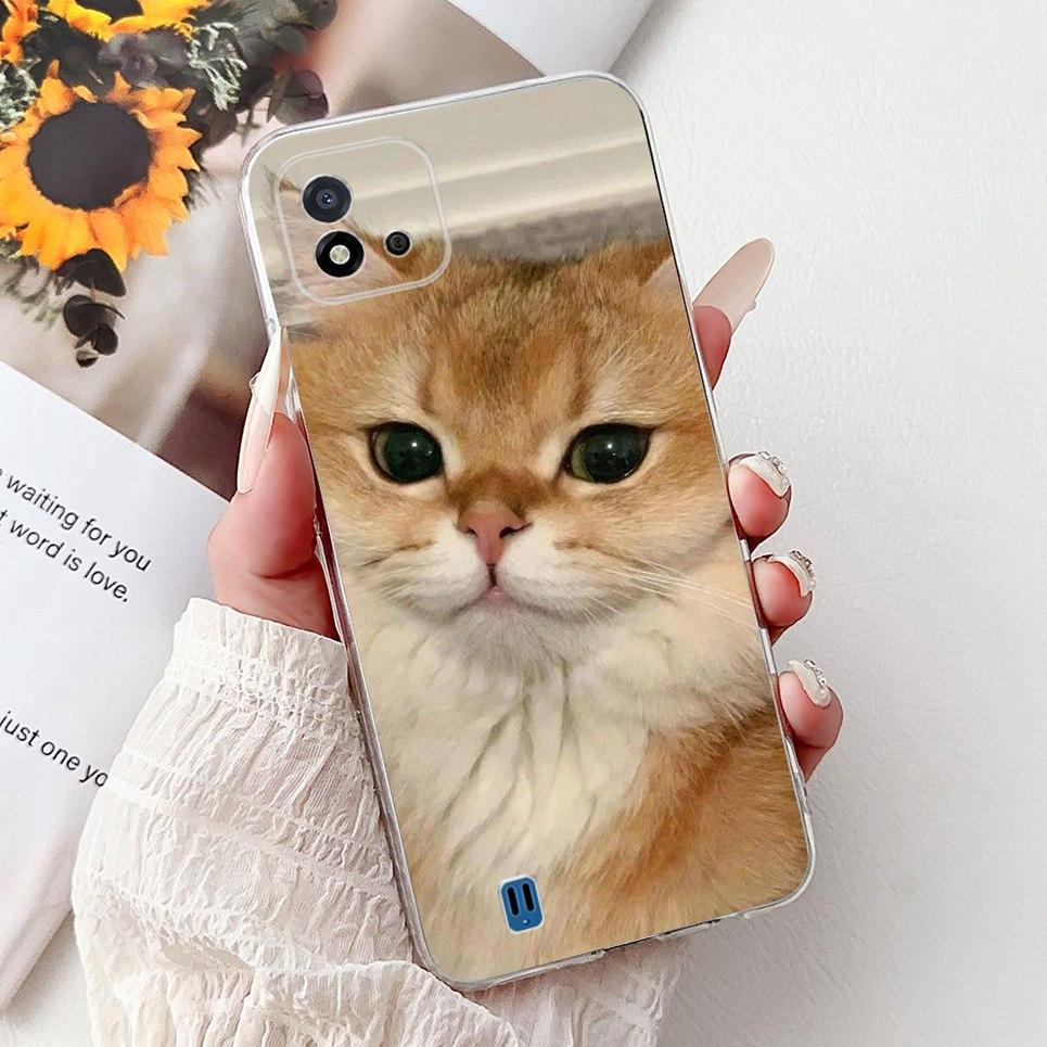 Cool Style Tiger Dragon Pattern Phone Case For Realme C11 2021 2020 C12 C15 Clear Soft Silicone TPU Back Cover RMX3231 Coques