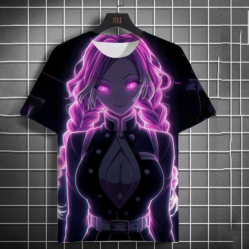 Japanese Graffiti Anime 3D Printed Fashionable Casual Short Sleeved Men's T-shirts - Soft Medium Stretch Polyester Fabric Summer Relaxed Fit Clothing