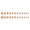 Reusable Blush Nail Art Set: 24 Detachable Wearable Nail Stickers