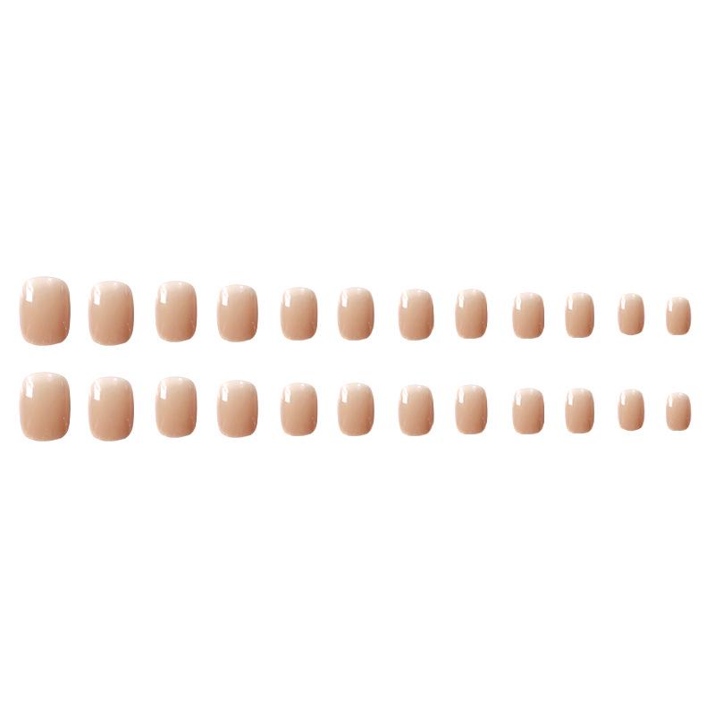 Reusable Blush Nail Art Set: 24 Detachable Wearable Nail Stickers