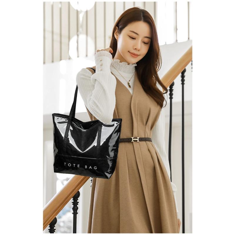 PVC Women's Portable Leisure Commuting Handbag