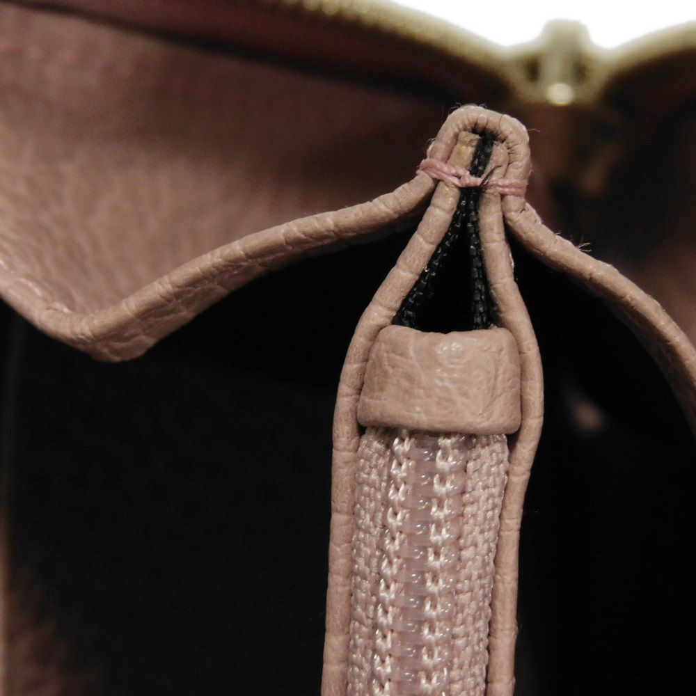 Used 9539 Double G Zip Around Wallet, 449347 CAO0G 5806 7940, Calfskin Zip Around Interlocking G, Soft Pink, Women's
