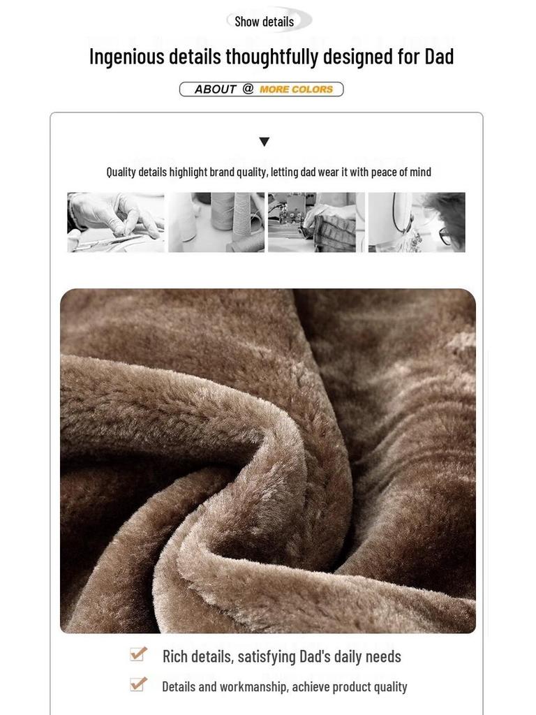 FIRS Men's Waterproof Fleece-Lined Stand Collar Business Casual Jacket