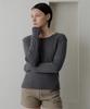 Bye Bye Seop Round Knit T-Shirt Charcoal [T54]