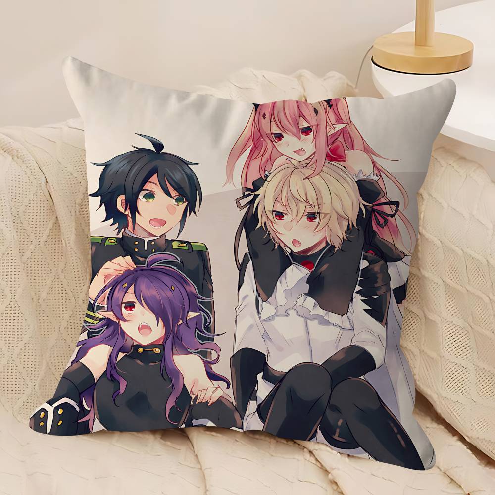 Anime Seraph-of-The-End Pillow Cover Sofa Cushion Cover Home Room Decoration Children Gift