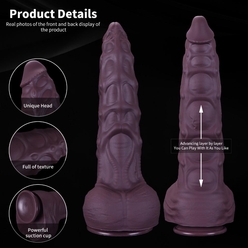 Silicone Anal Plug Large Size Realistic Dildo Anal Dilator for Men Women Adult Sex Toy