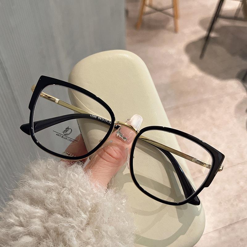 New Style Glass Frames For Women Cat Eye Blue Light Blocking Man Glasses Material Eyeglass Frames