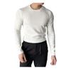 Primavera Autunno Uomo Fitness Top Slim Fit Girocollo Elasticizzato Maniche Lunghe Tinta Unita Pullover Fitness Sport Top Invernale Vestiti Inferiori