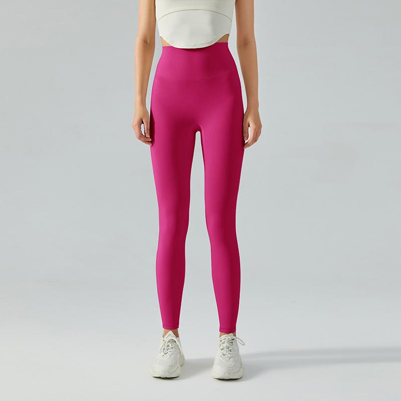 No Embarrassment Line Yoga Pants Long Women's Waxy Soft Peach Hip Fitness Pants High Waist Hip Lift Running Tight Sports Trousers