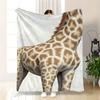 Oversized Giraffe Print Throw Blanket for Bed Living Room Decor Safari Animal Print Fleece Plush Luxury 150x200cm