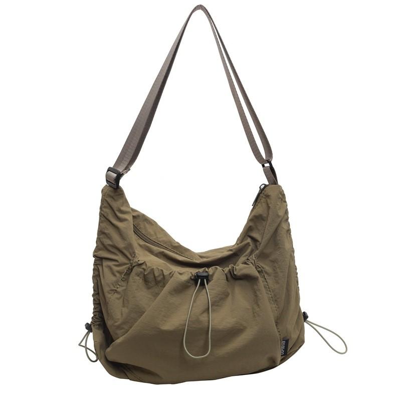Borsa a tracolla alla moda in nylon con design pieghevole e tasca per smartphone per l'uso quotidiano
