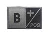 Sea Customer 8X5CM Tactical Helmet Blood Type Morale Patch - Embroidered Fabric Badge for Outdoor Backpacks.