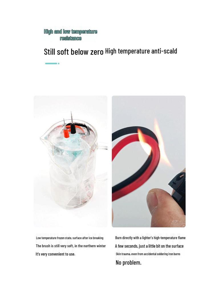 Extra Sharp Silicone Multimeter Probes - Anti-Burn & Anti-Freeze Steel Needle Universal Accessories