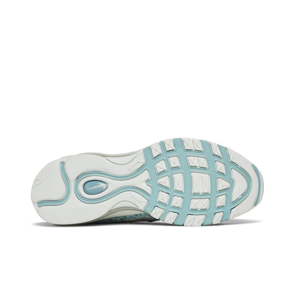 Nike Damskie Air Max 97 'Niebieski Kamuflaż' (rozmiary damskie) Buty do biegania Aura / Ocean Cube / Summit White / Metallic Silver DJ5434 400